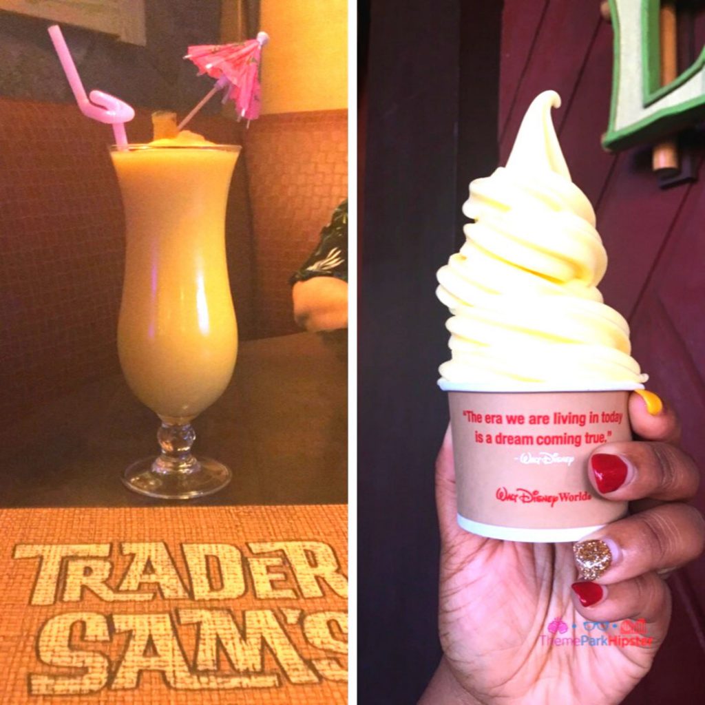 Trader Sams Grog Grotto Dole Whip Ice cream at the Magic Kingdom with Alcohol