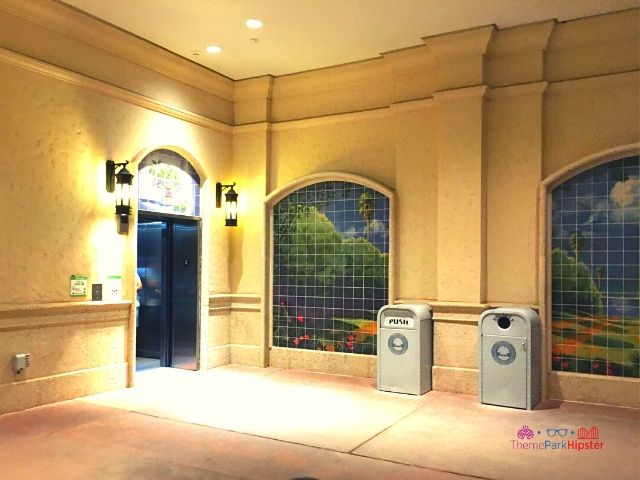 Disney Springs Lime Garage Elevator Entrance 
