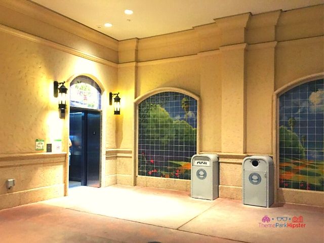 Disney Springs Lime Garage Elevator Entrance. Keep reading to find out if you have to pay to park at Disney Springs.