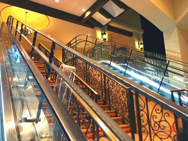 Disney Springs Lime Garage Escalator Entrance. Keep reading to find out more about Disney Springs parking.