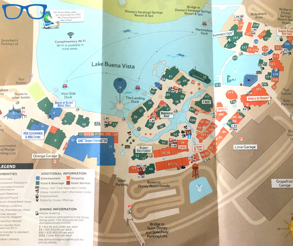 Disney Springs Map. Keep reading to learn more about Disney Springs parking.