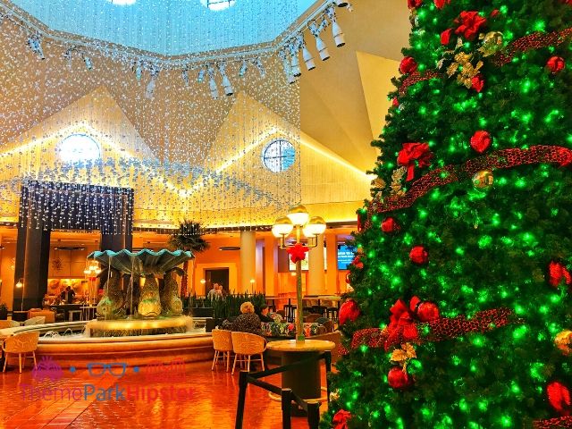 Dolphin Hotel Resort Lobby with Christmas Tree 
