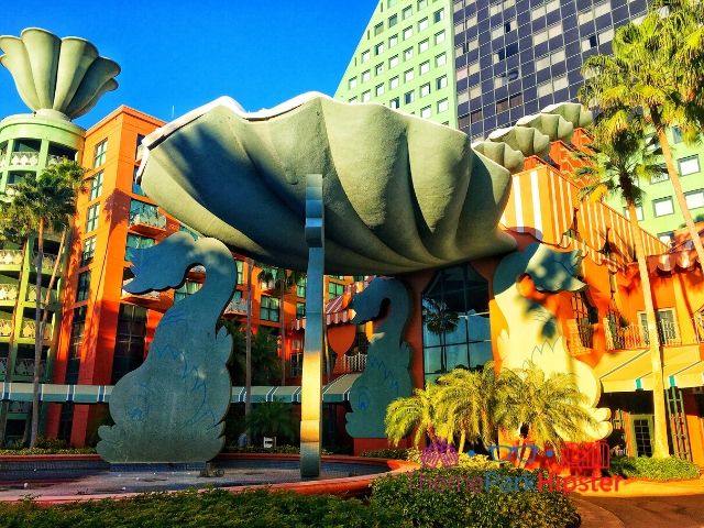 Dolphin Hotel Resort Outdoor Water Fountain Display at Disney