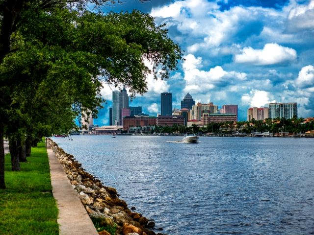 Tampa CityPass with gorgeous city skyline among Bayshore.