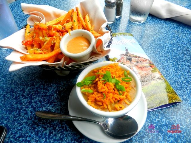 Disneyland New Orleans Square with Jambalaya and Fries 