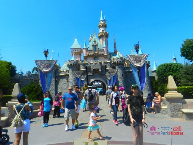 Disneyland Sleeping Beauty Castle. Keep reading to get the best days to go to Disneyland and Disney California Adventure and how to use the Disneyland Crowd Calendar.