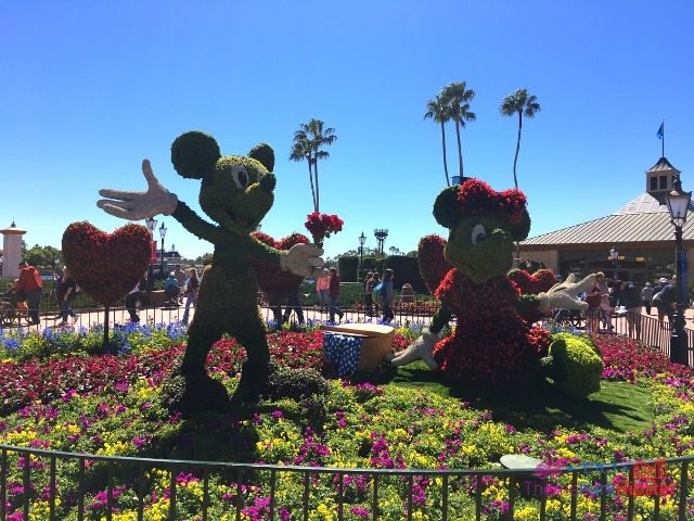 Epcot Flower and Garden Festival with Mickey Mouse and Minnie Topiary 2019