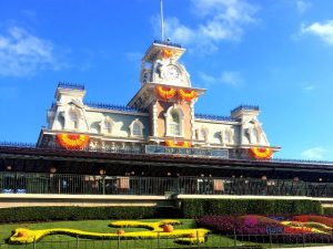 Magic Kingdom in the Fall Front Entrance with Train Station