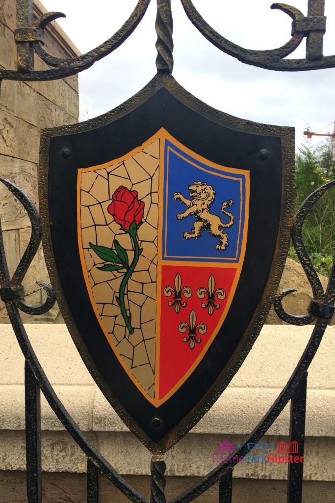 Be Our Guest Restaurant Coat of Arms. Keep reading to learn about the Beast's Castle at Disney World.