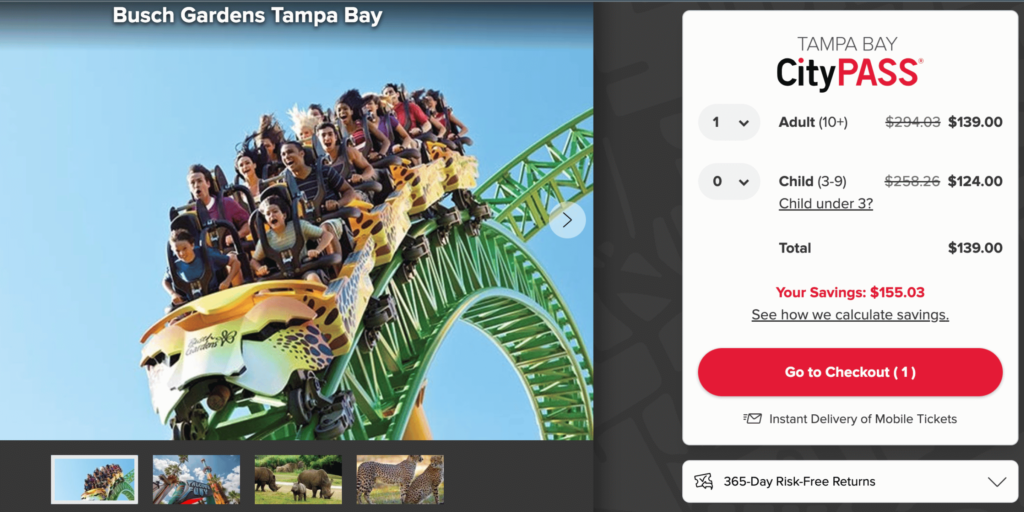 Busch Gardens. One of the best things to do in Tampa with CityPASS