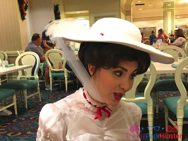 Disney Grand Floridian Resort and Spa 1900 Park Fare Buffet with Mary Poppins. Disney monorail resorts to stay at.