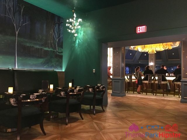 Disney Grand Floridian Resort and Spa Enchanted Rose Lounge Dark Forest. Disney monorail resorts to stay at.