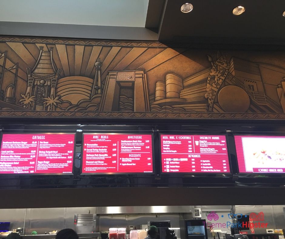 ABC Commissary Hollywood Studios Counter Menu