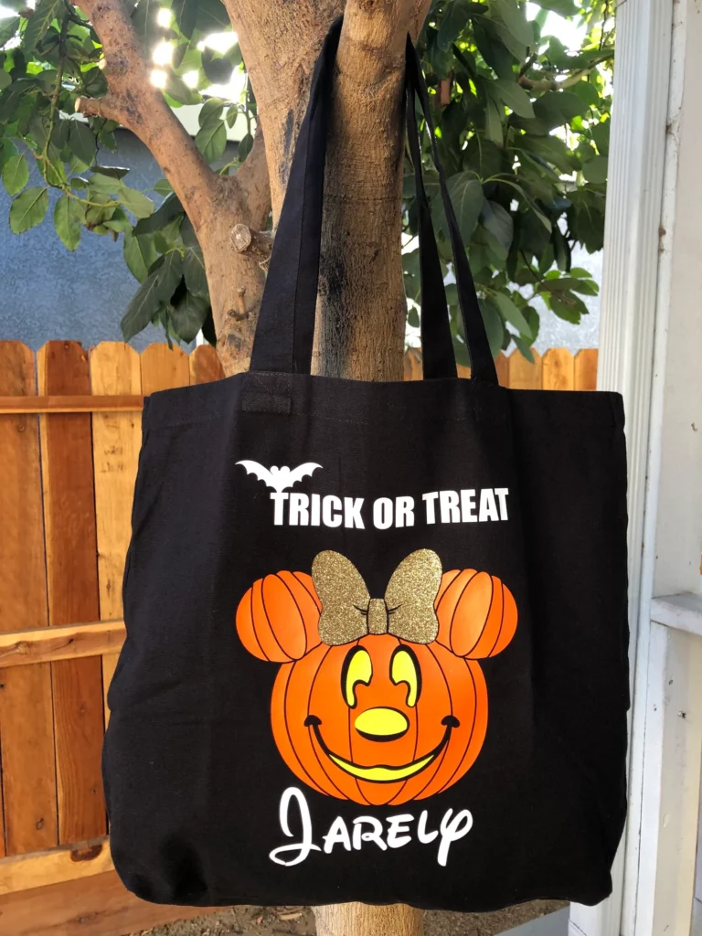 Disney Halloween Trick Or Treat Bag on Etsy for Mickey's Not So Scary Halloween Party.