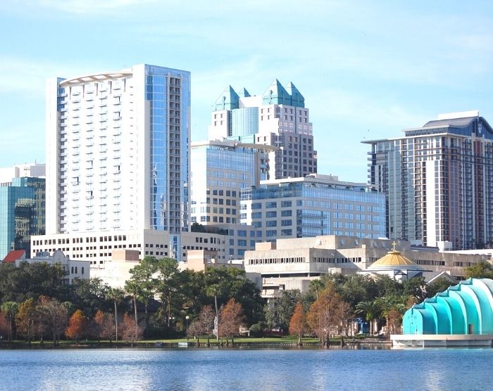 Downtown Orlando Skyline. Keep reading for the best things to do in Orlando other than Disney.