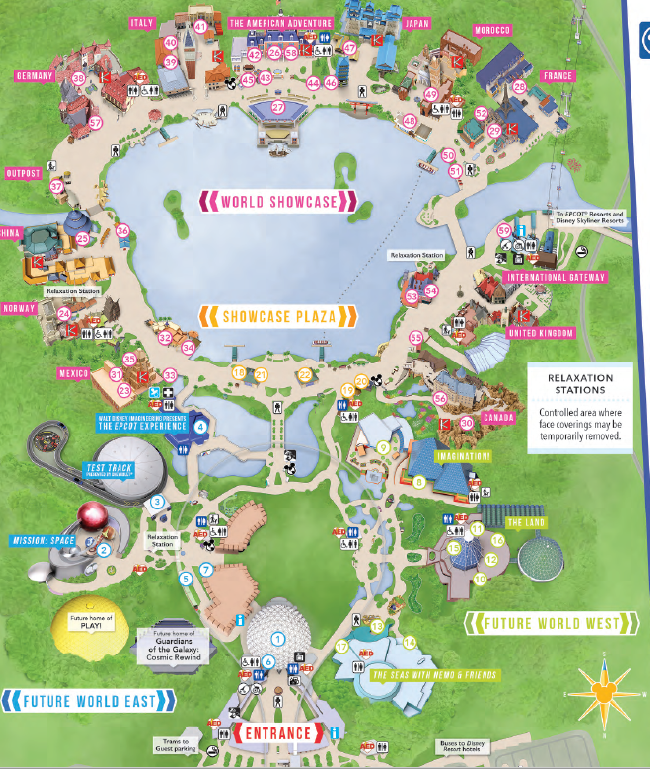 Epcot Map PDF 2020 and 2021