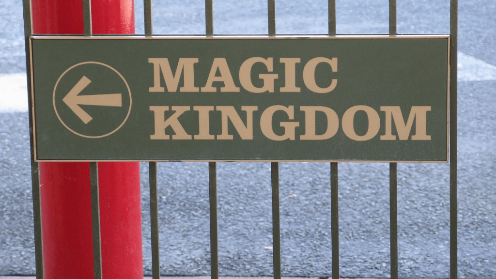 Magic Kingdom this way sign