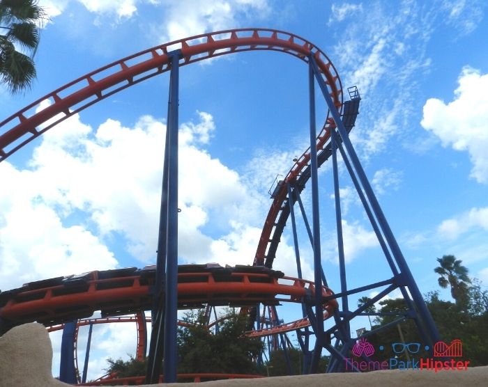 Scorpion Roller Coaster at Busch Gardens Track Curve Helix. One of the best roller coasters at Busch Gardens Tampa.