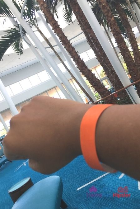 Cabana Bay Beach Resort Orange Armband required for temperature check 