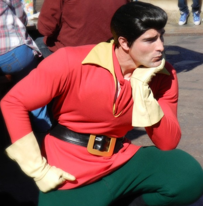 Gaston at the Magic Kingdom. Disney Characters at Disney World.