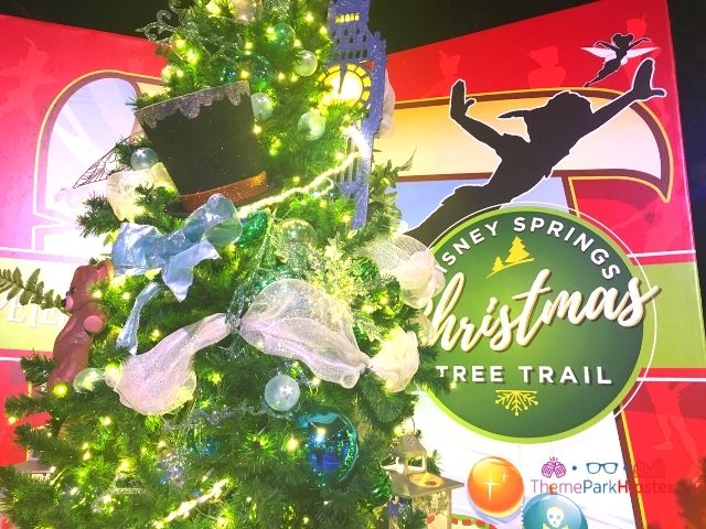 Disney Springs Christmas Tree Trail Peter Pan. Keep reading to get the full guide on Christmas at Disney Springs!