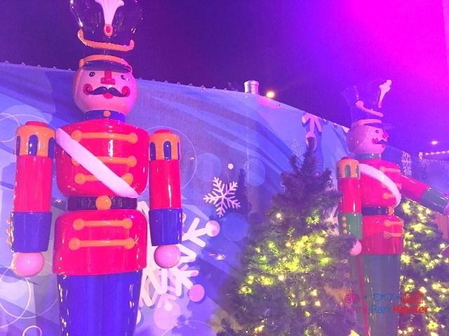Disney Springs Christmas Tree Trail Toy Soldiers. Keep reading to get the full guide on Christmas at Disney Springs!