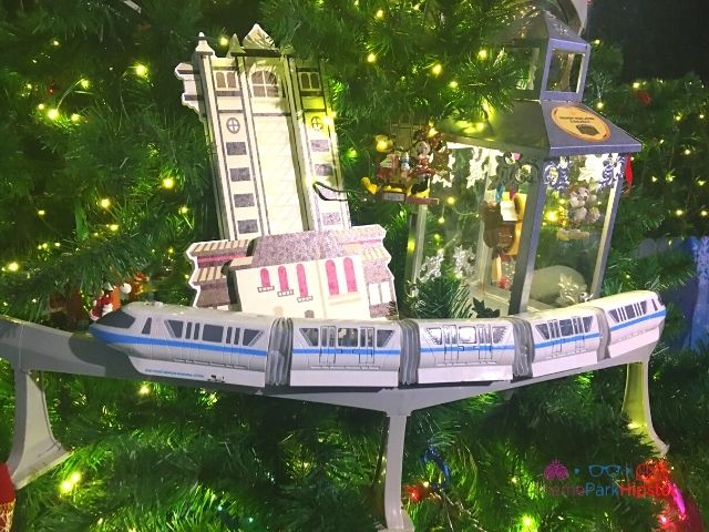 Disney Springs Christmas Tree Trail with Monorail 6