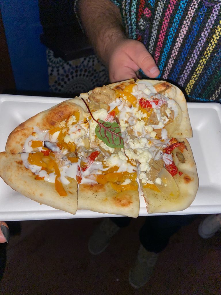 Moroccan Flatbread at Epcot Festival of the Arts. Keep reading for the best food at Epcot Festival of the Arts.
