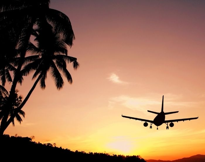 Jetlag with airplane gliding