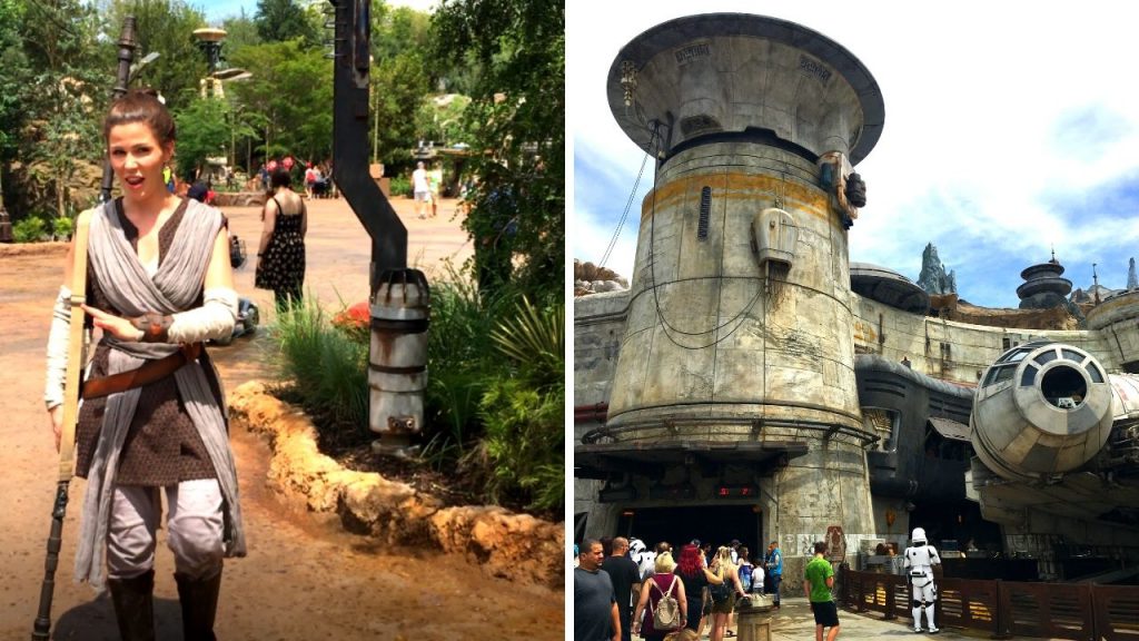 Rey in Star Wars Galaxy's Edge. Photo copyright, ThemeParkHipster.