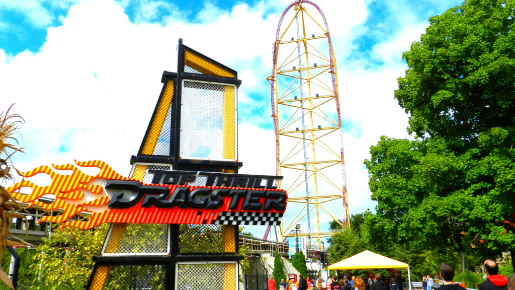 Top Thrill Dragster at Cedar Point. Keep reading to get the guide to Light Up the Point and how to Survive Cedar Point on 4th of July with These 7 Tips.