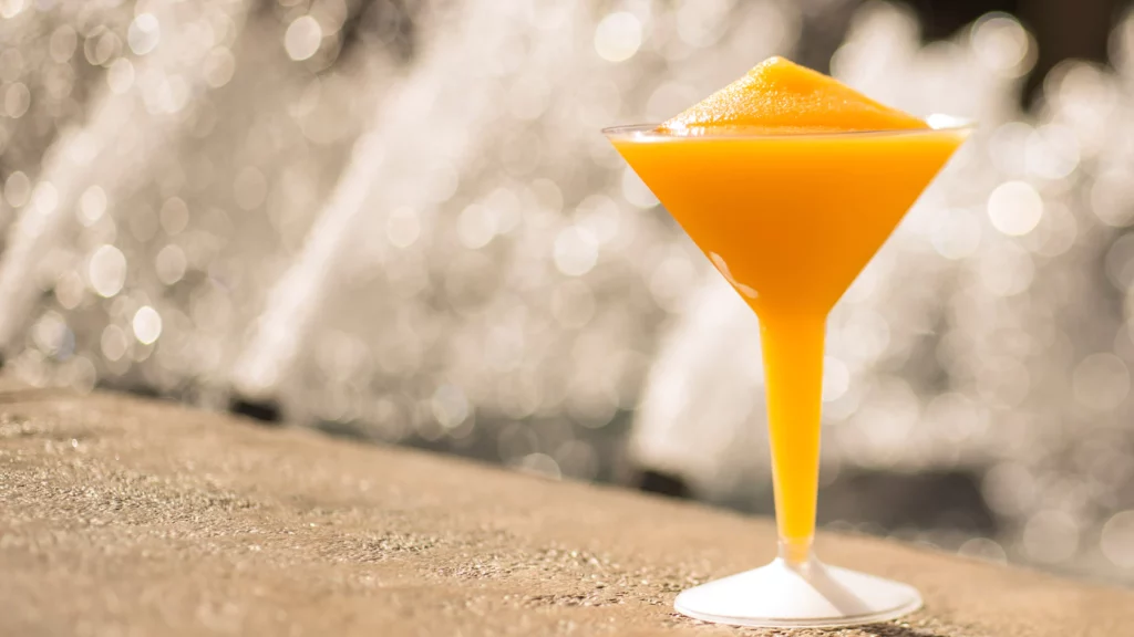 Les Vins des Chefs de France Orange Slush Martini. Keep reading to learn about the Best Alcoholic Drinks at Disney World.