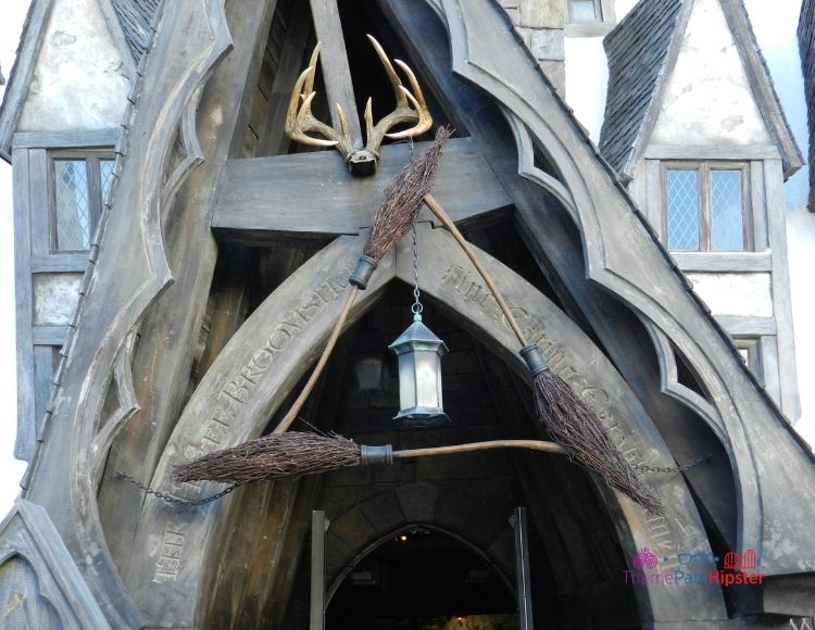 Three Broomsticks crossing entrance in Wizarding World of Harry Potter secrets.
