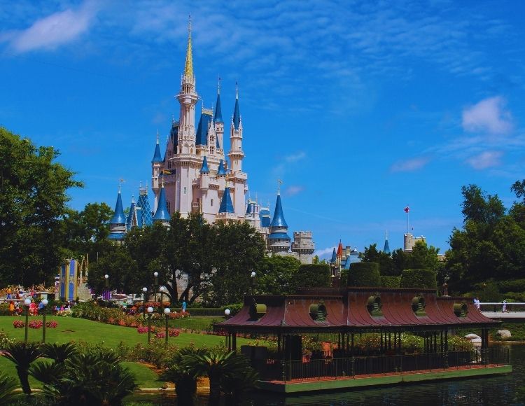 Cinderella Castle at Disney. Magic Kingdom does not have a Disney Single Rider Line.