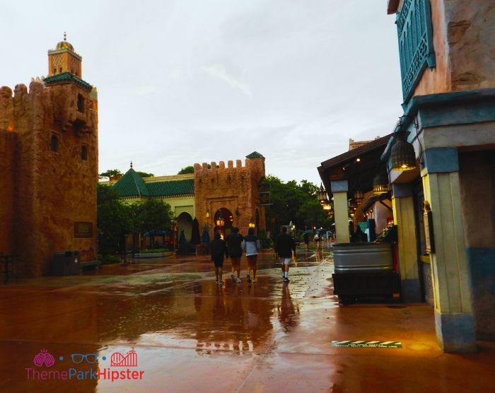 Pabellón de día lluvioso en Marruecos En Epcot Orlando Florida