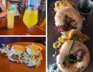 Best Breakfast in Disney Springs with Chicken and Donuts and Dole Whip Mimosa