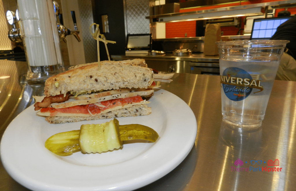 Breadbox turkey blt sandwich at CityWalk. Keep reading to get the full Guide to Universal CityWalk Orlando with photos, restaurants, parking and more!