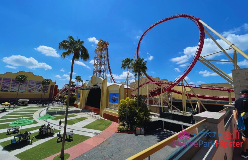 Hollywood Rip Ride Rockit in Florida sun. Universal Orlando Express Pass.