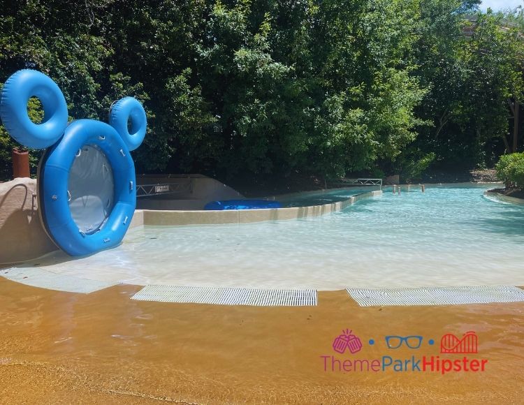 Mickey Mouse Float at Blizzard Beach Water Park. Keep reading to see what's the best Disney water park in our Typhoon Lagoon vs Blizzard Beach guide!