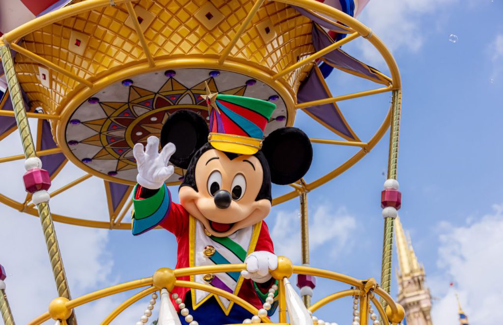 Mickey Mouse on Festival of Fantasy Parade at Magic Kingdom. Keep reading to get the top 10 best shows at Disney World.