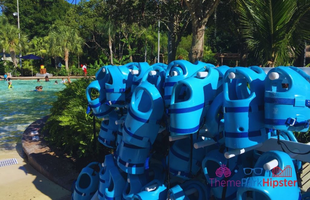 Typhoon Lagoon Life Vests Blue. Keep reading to see what's the best Disney water park in our Typhoon Lagoon vs Blizzard Beach guide!