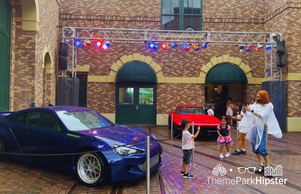 Universal Orlando Blue and Red Car on Fast and Furious Ride. Keep reading to get the best movies to watch before going to Universal Studios.