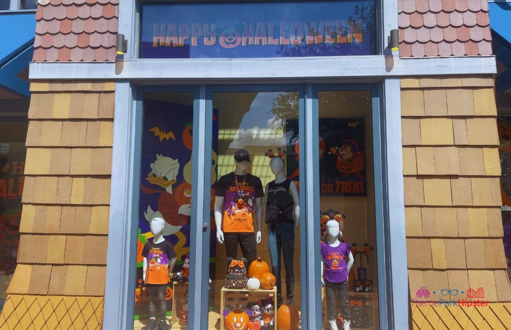 Disney Halloween Merchandise Mannequins in Window