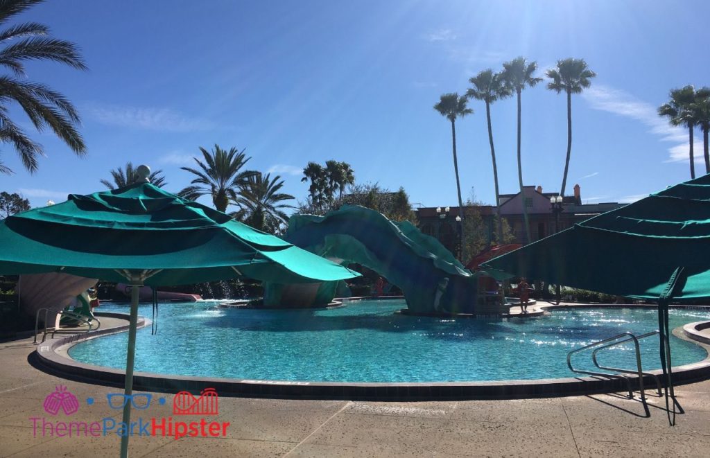 Disney Port Orleans French Quarter Pool Area. Keep reading to get the full guide on the disney world heated pools.