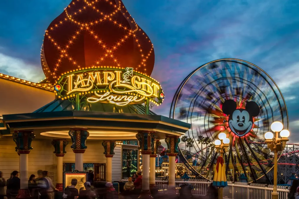 Lamplight Lounge at Disney California Adventure Park DIsneyland. One of the best places to eat in Disneyland Resort.