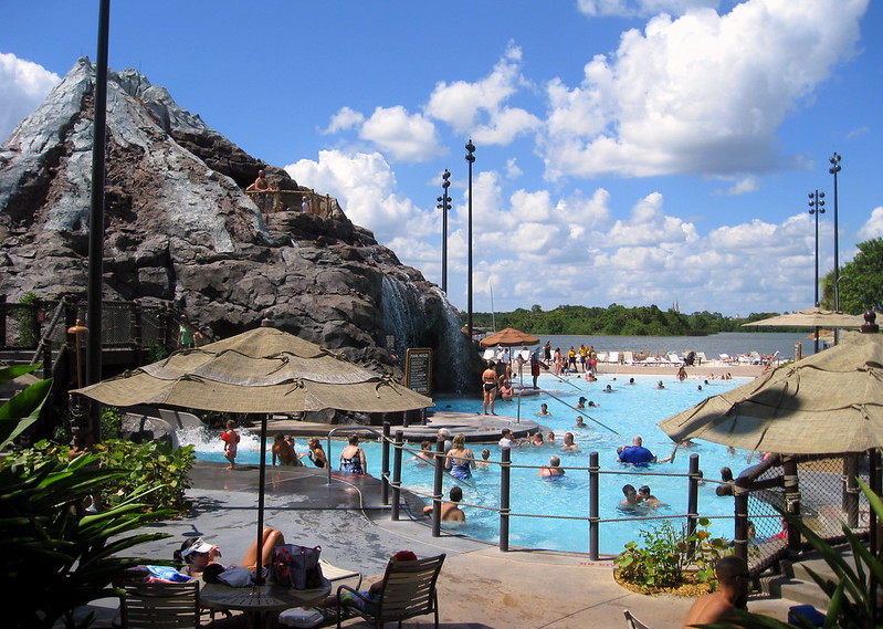 Polynesian Resort Pool at Disney World.