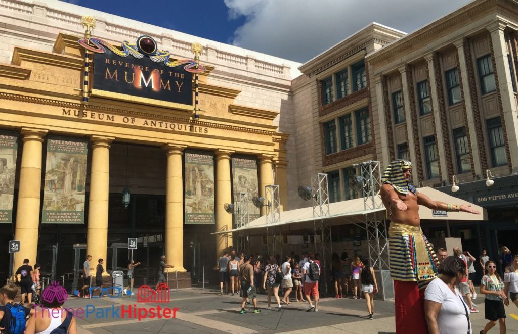 Revenge of the Mummy Ride Entrance.One of the best Universal Studios Orlando Rides for Solo Travelers.