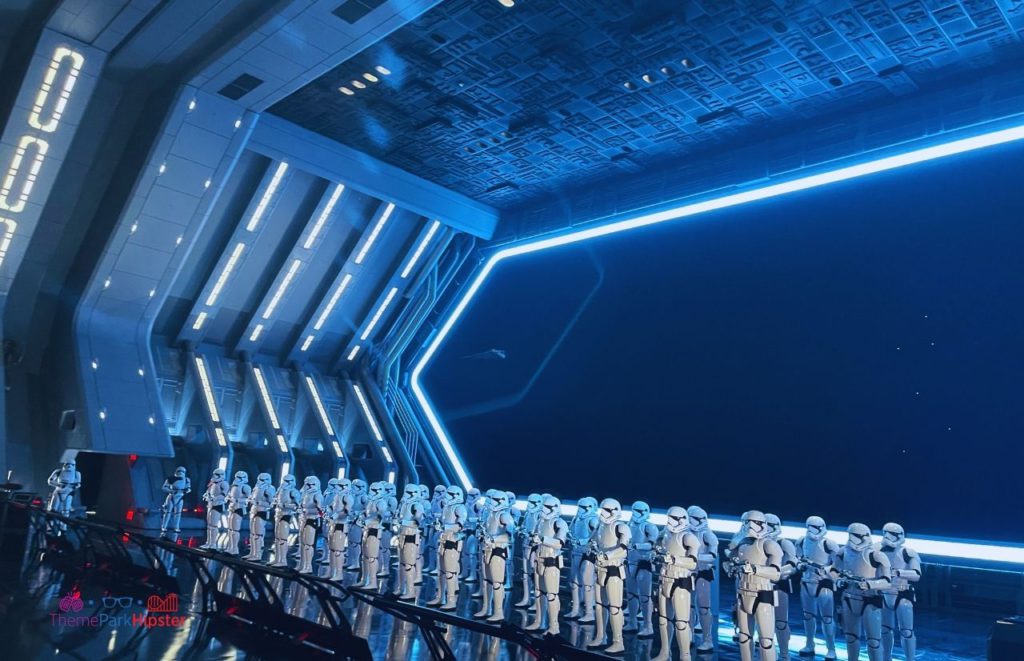 Star Wars Rise of Resistance Storm Trooper Scene. Keep reading to know where to find cheap tickets for theme parks in Florida.