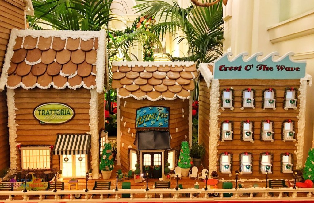 Boardwalk Inn Gingerbread House Display. Keep reading to learn about the best things to do at Disney World for Christmas.
