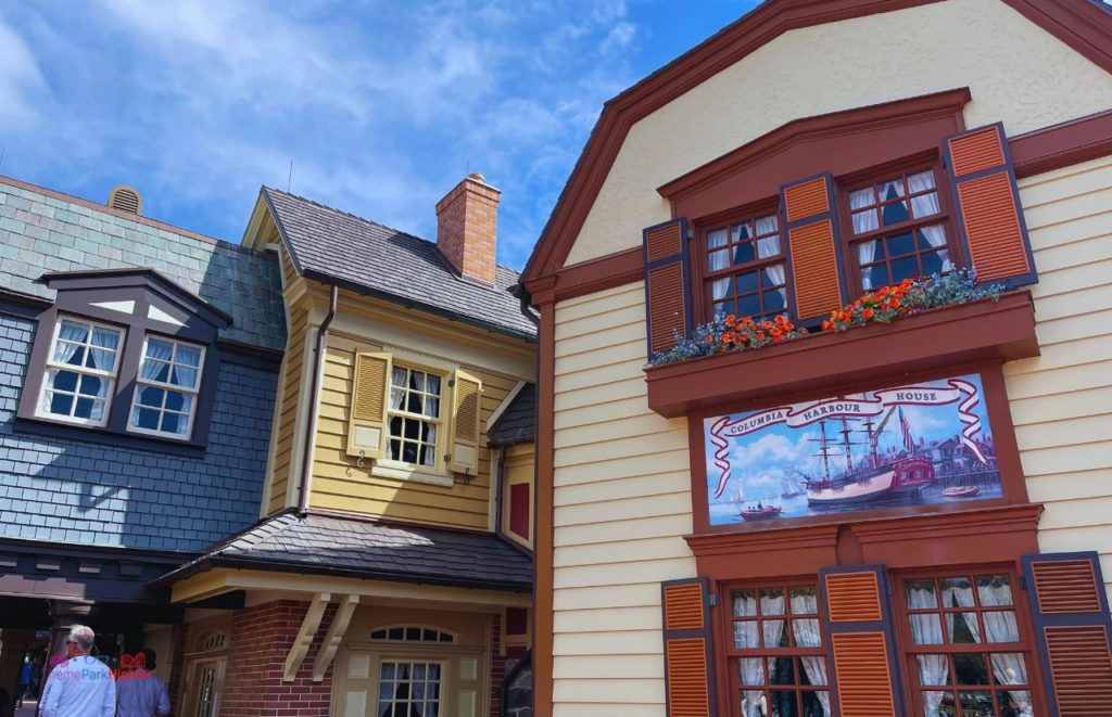 Columbia Harbour House Entrance Magic Kingdom. Keep reading to learn how to do Thanksgiving Day at Disney World.